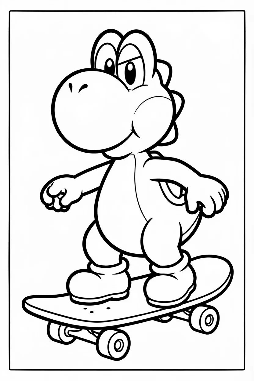 Desenhos do Yoshi para Imprimir e Colorir