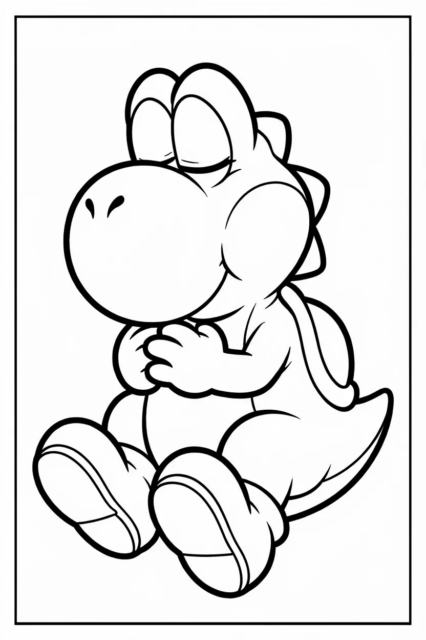 Desenhos do Yoshi para Imprimir e Colorir