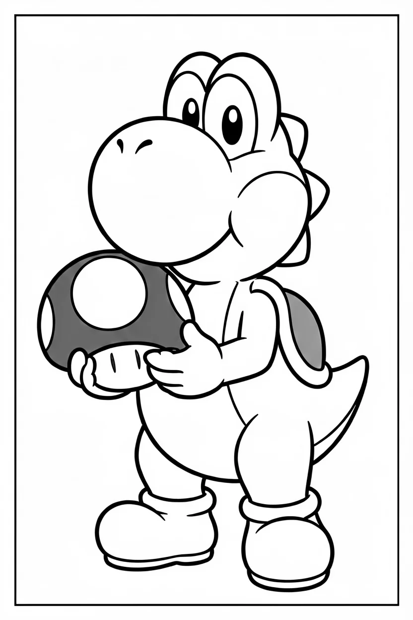 Desenhos do Yoshi para Imprimir e Colorir