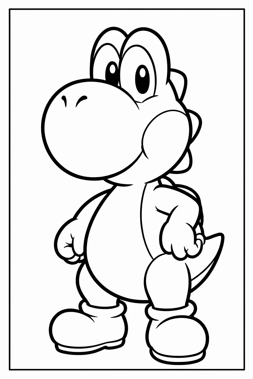 Desenhos do Yoshi para Imprimir e Colorir