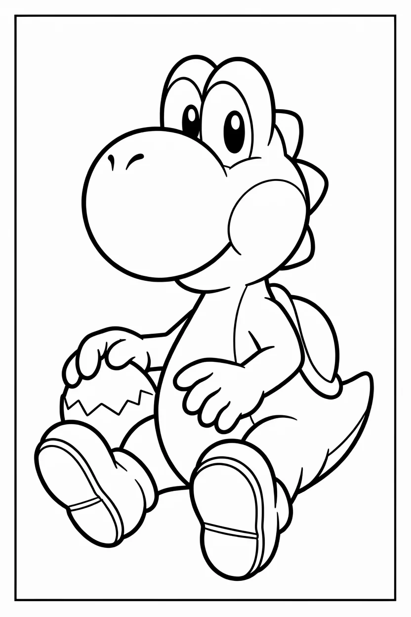 Desenhos do Yoshi para Imprimir e Colorir