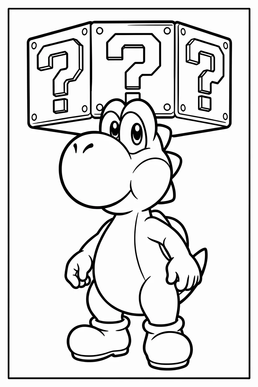Desenhos do Yoshi para Imprimir e Colorir