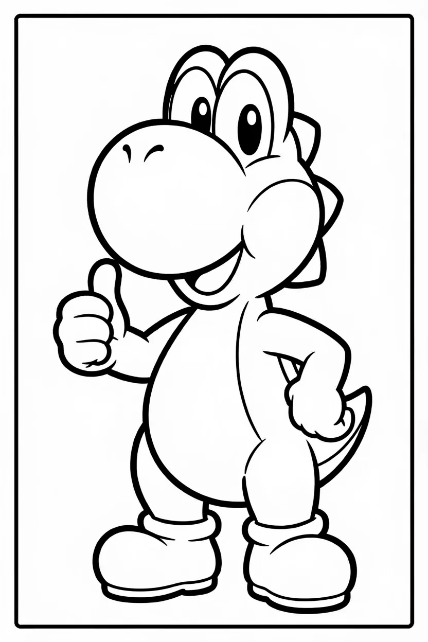 Desenhos do Yoshi para Imprimir e Colorir