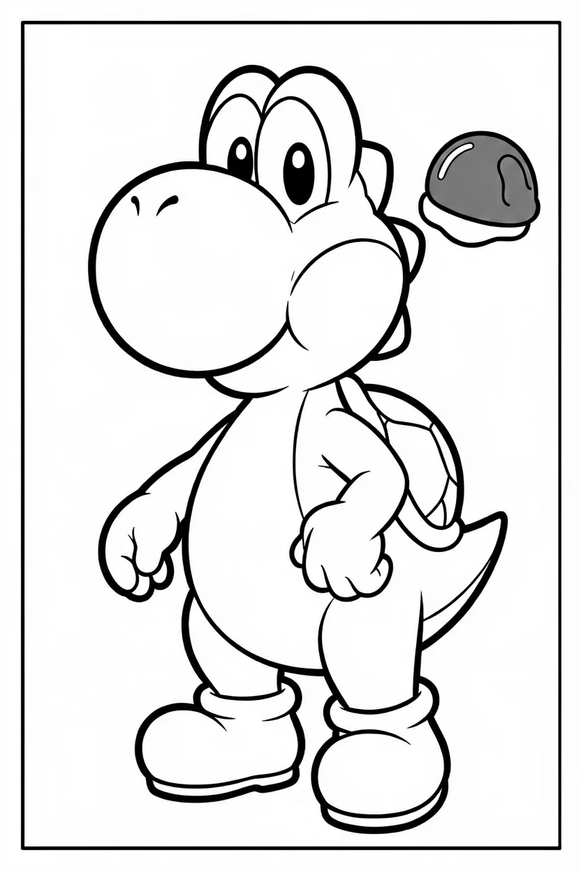 Desenhos do Yoshi para Imprimir e Colorir