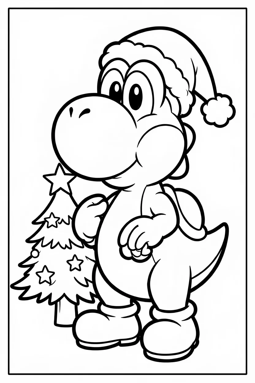 Desenhos do Yoshi para Imprimir e Colorir