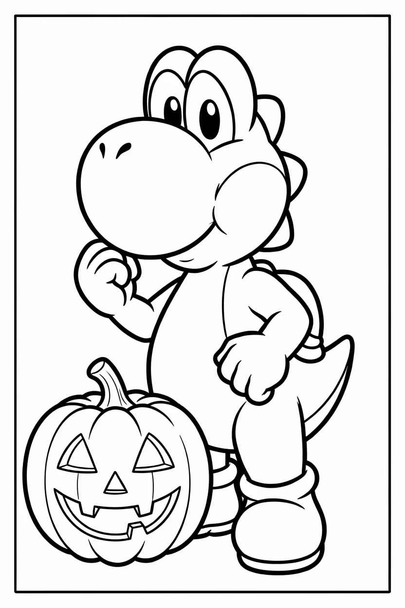 Desenhos do Yoshi para Imprimir e Colorir