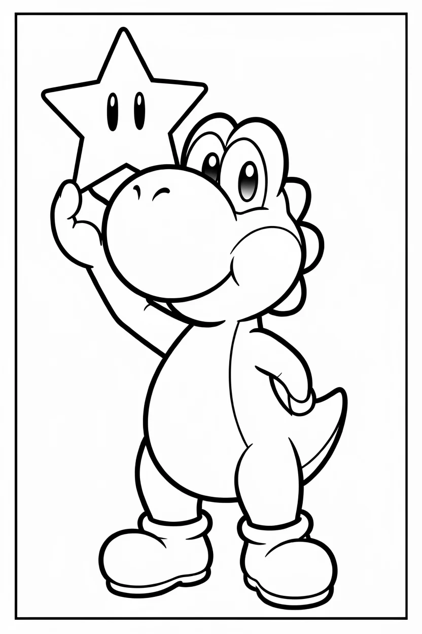 Desenhos do Yoshi para Imprimir e Colorir