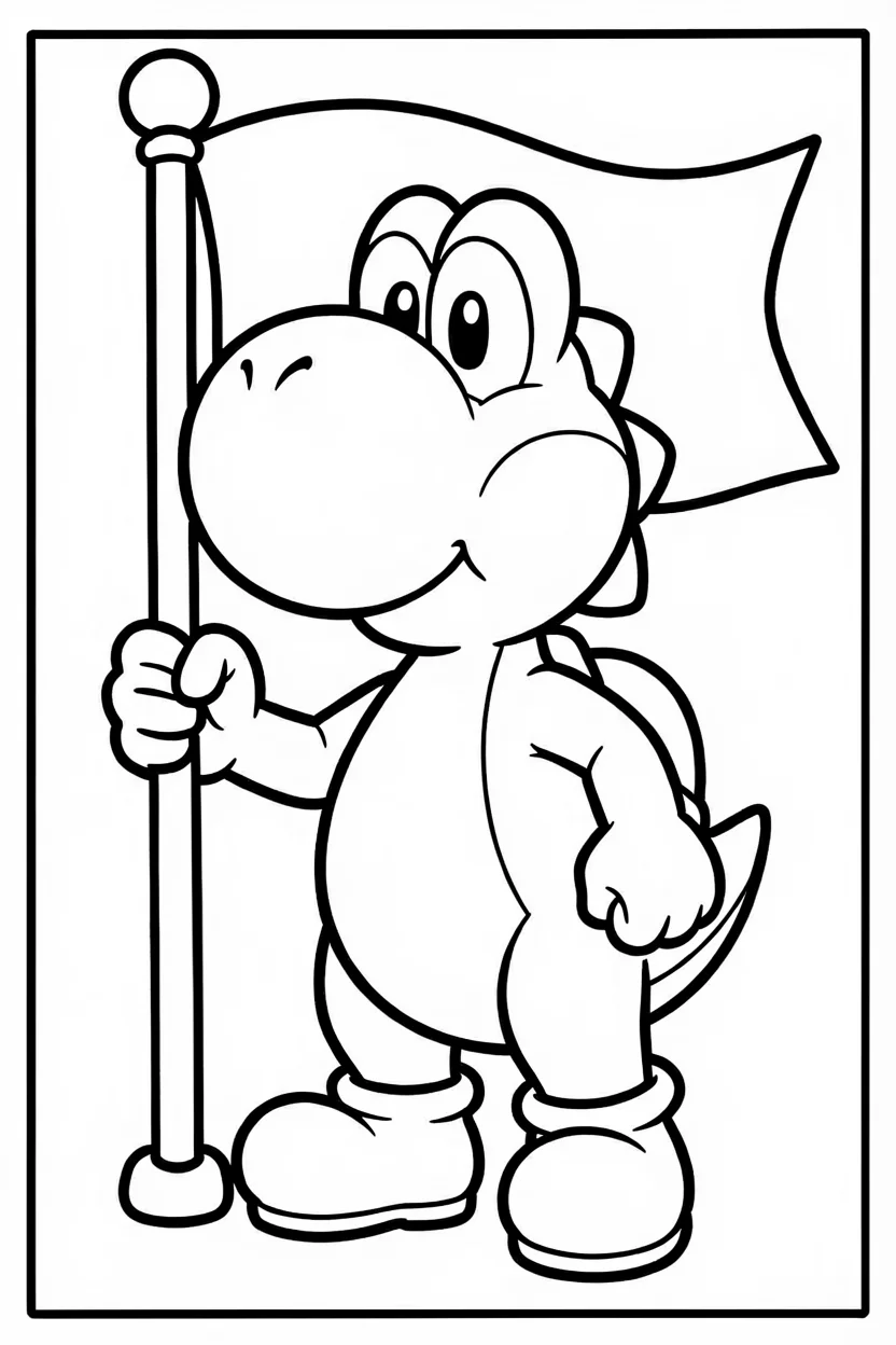 Desenhos do Yoshi para Imprimir e Colorir