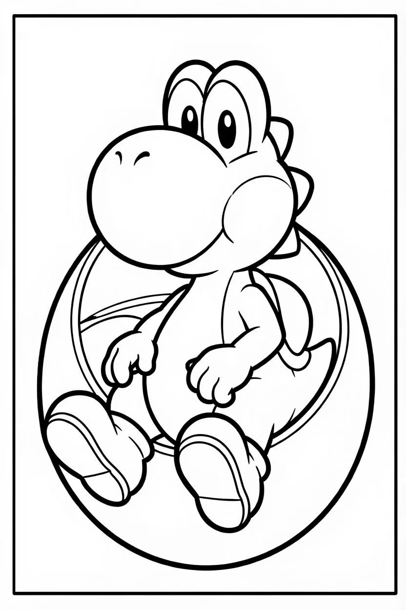 Desenhos do Yoshi para Imprimir e Colorir