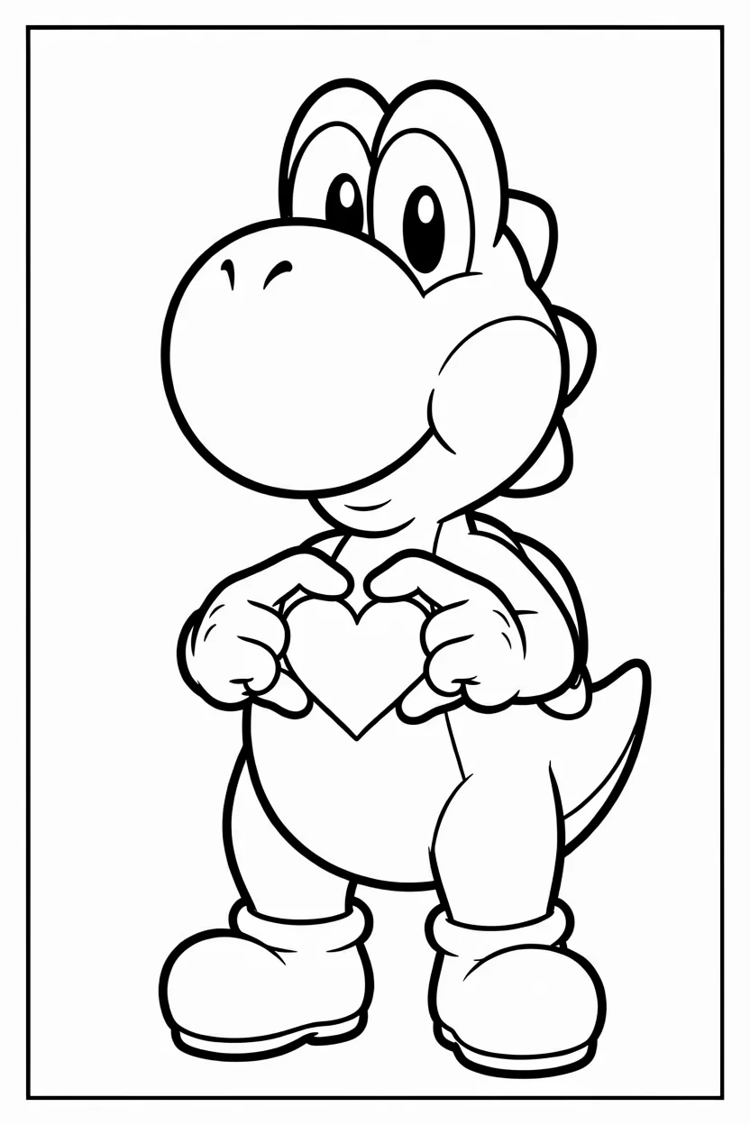 Desenhos do Yoshi para Imprimir e Colorir