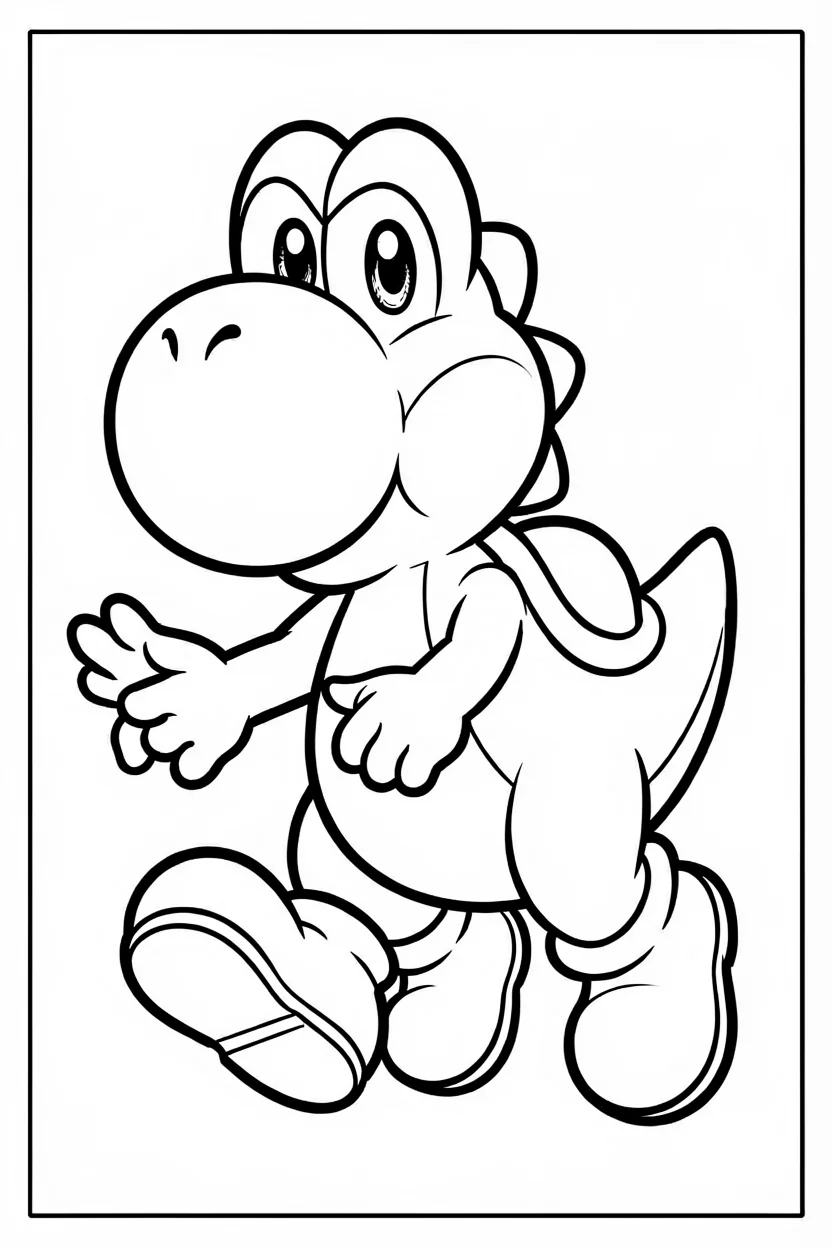 Desenhos do Yoshi para Imprimir e Colorir
