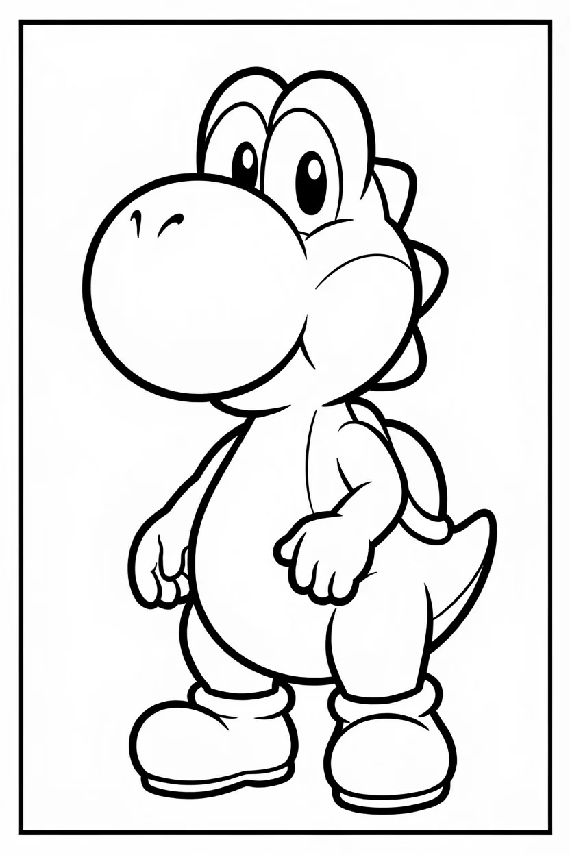 Desenhos do Yoshi para Imprimir e Colorir