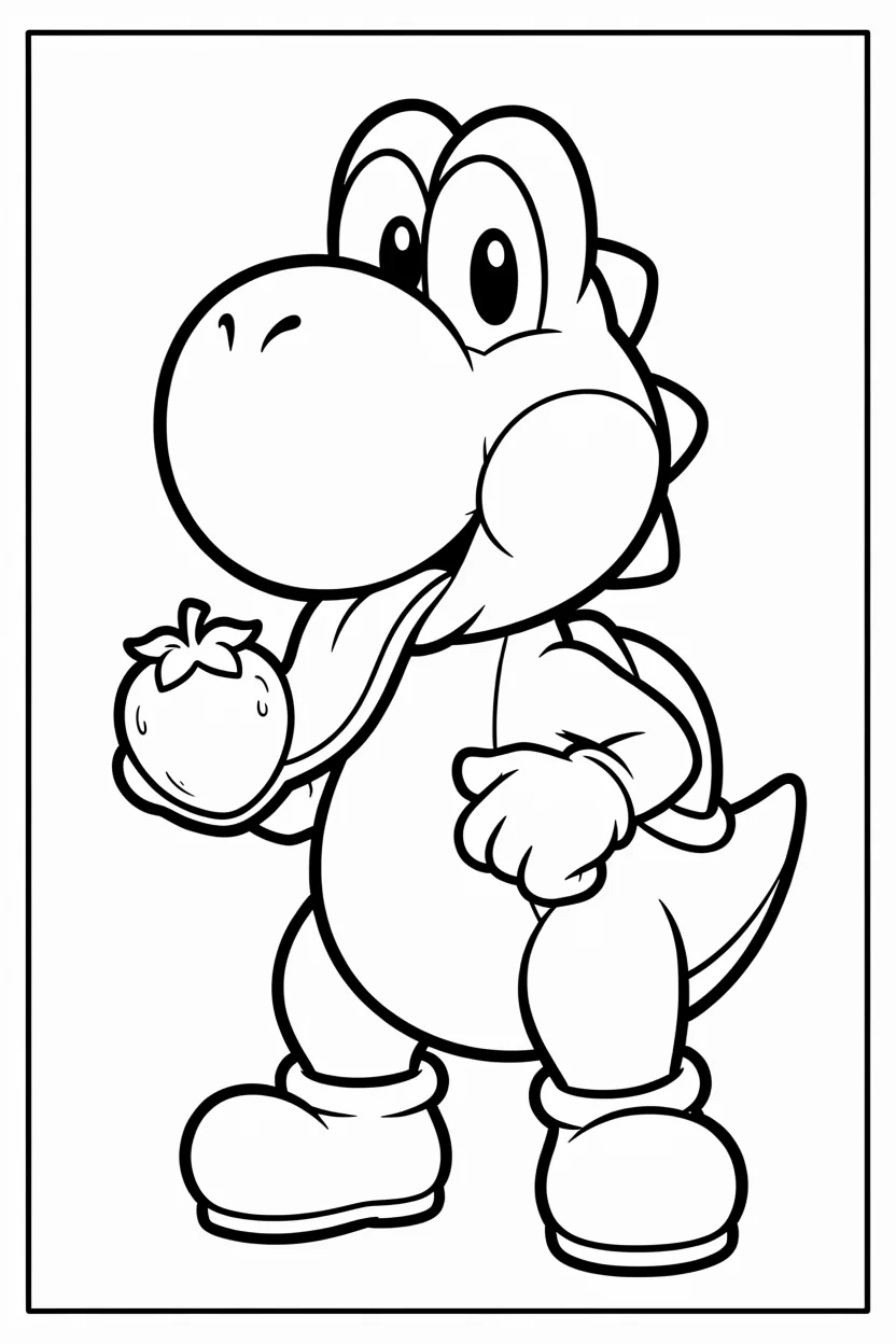 Desenhos do Yoshi para Imprimir e Colorir