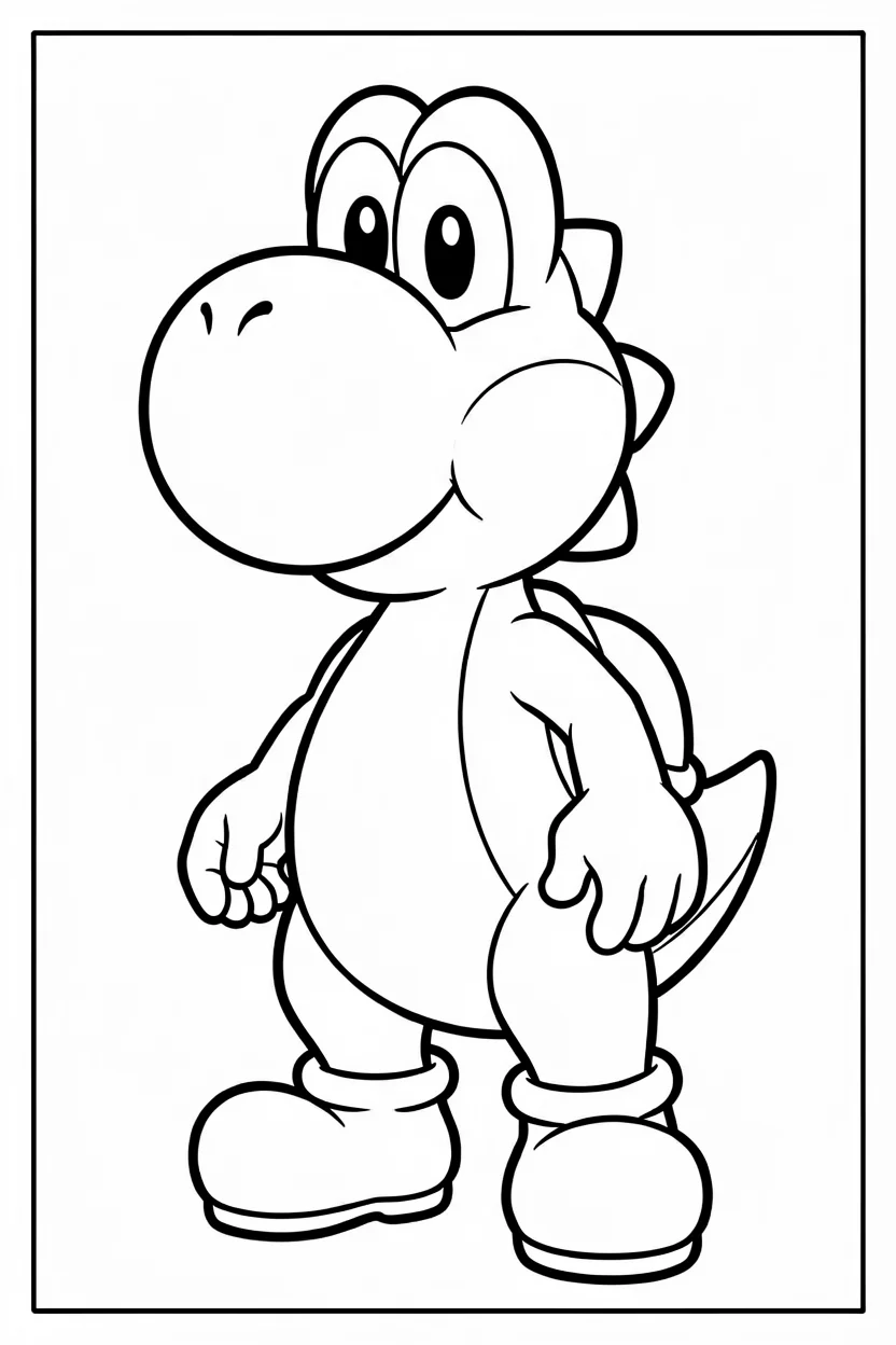 Desenhos do Yoshi para Imprimir e Colorir