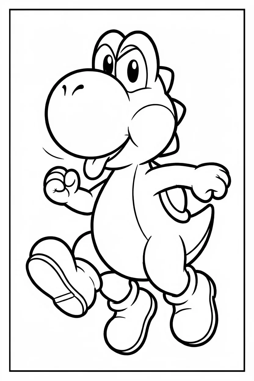 Desenhos do Yoshi para Imprimir e Colorir