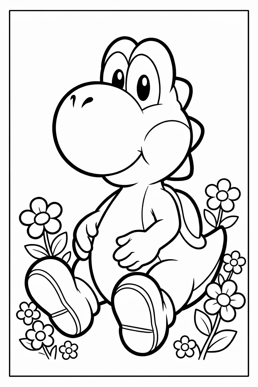 Desenhos do Yoshi para Imprimir e Colorir