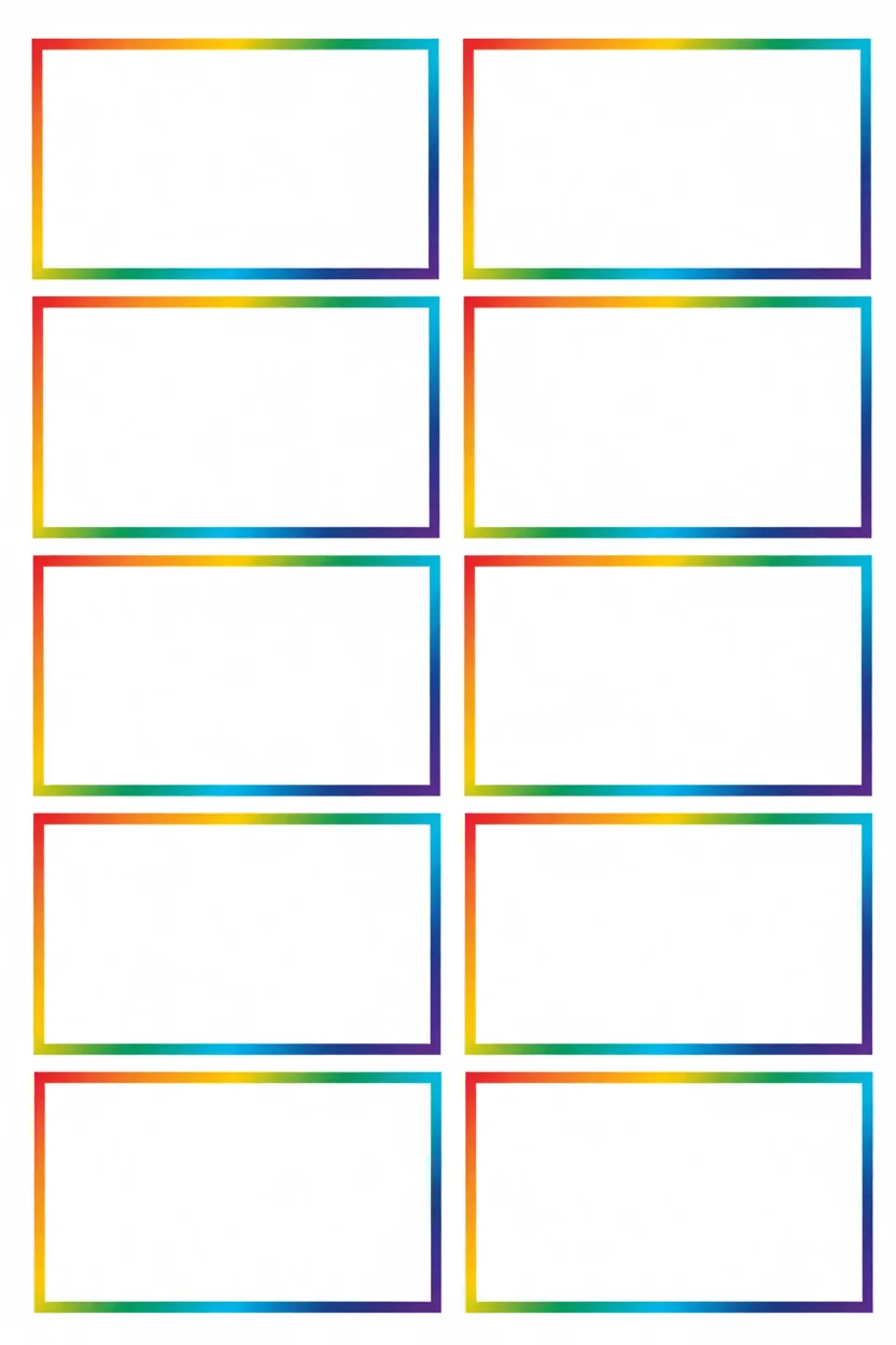 Etiquetas Escolares Coloridas para Imprimir