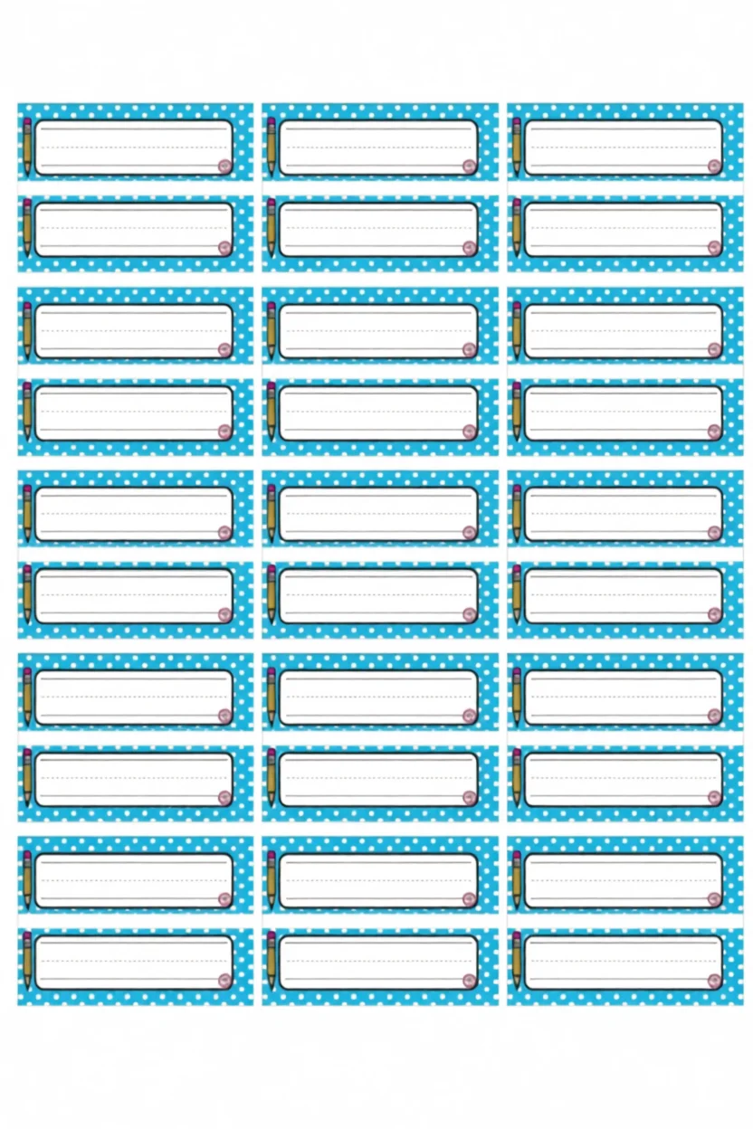 Etiquetas Escolares Para Imprimir com Design Colorido e Divertido