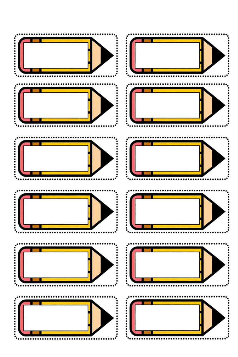 Etiquetas Escolares Personalizadas para Imprimir