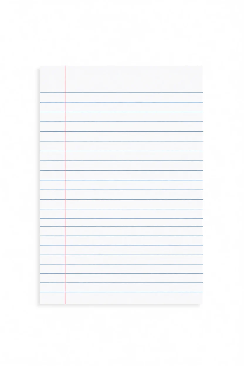 Folha de Caderno Para Imprimir com Linhas Azuis