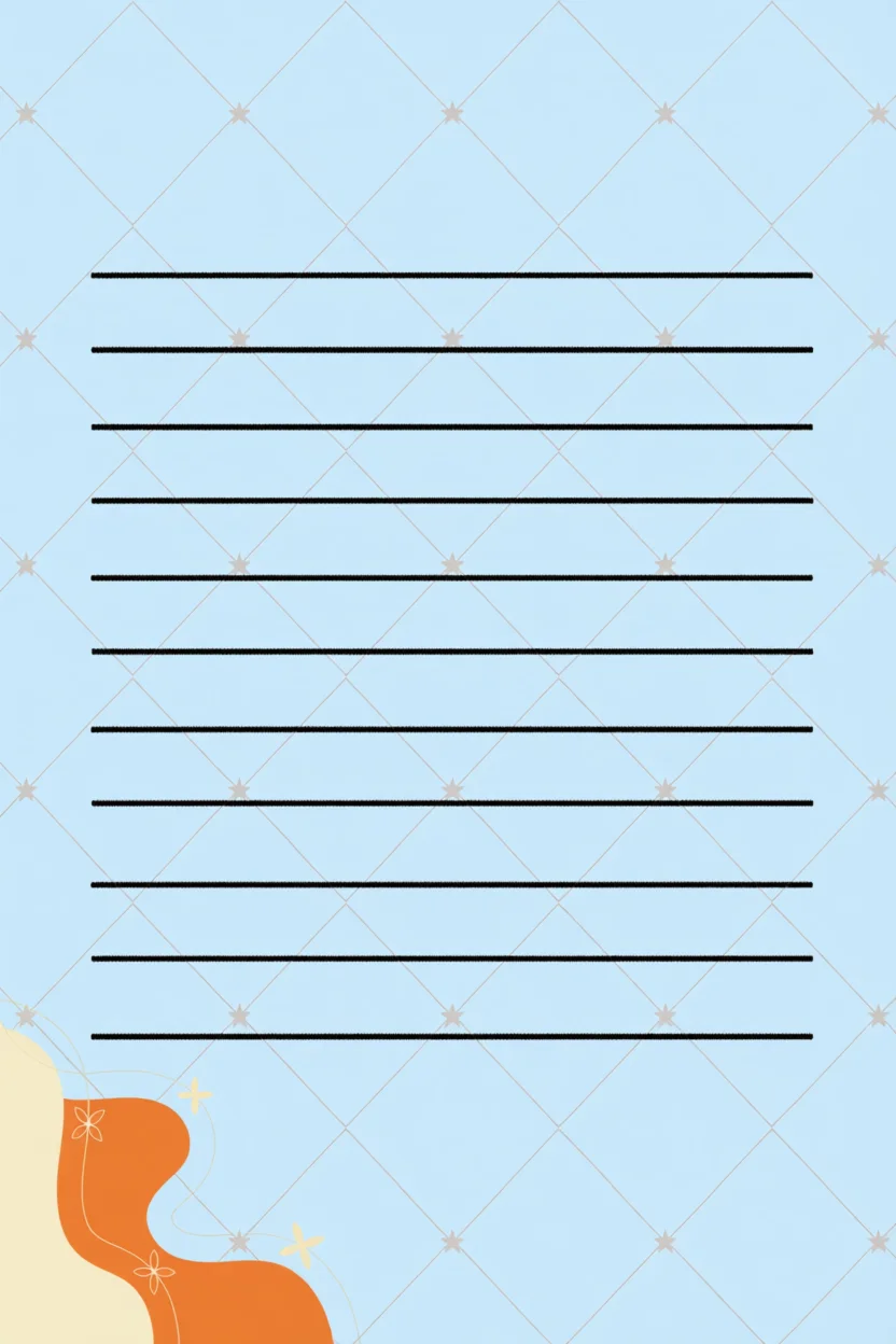 Papel de Carta Decorado com Bordas para Imprimir