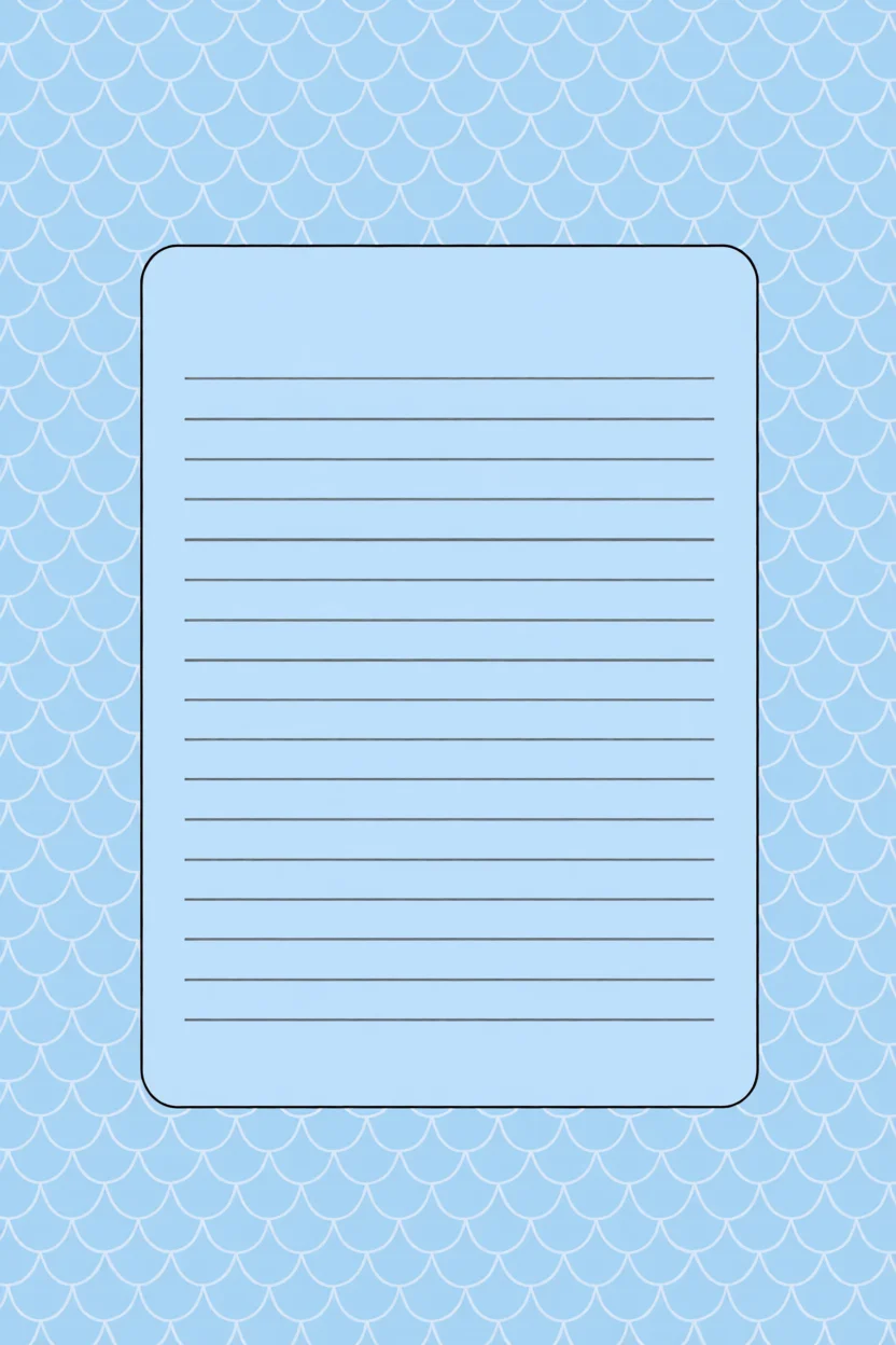 Papel de Carta Azul com Linhas para Imprimir