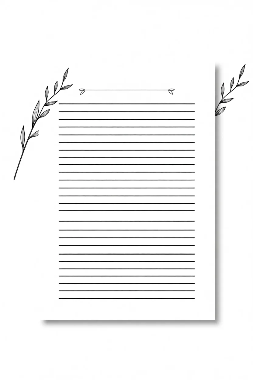 Papel de Carta com Linhas Para Imprimir