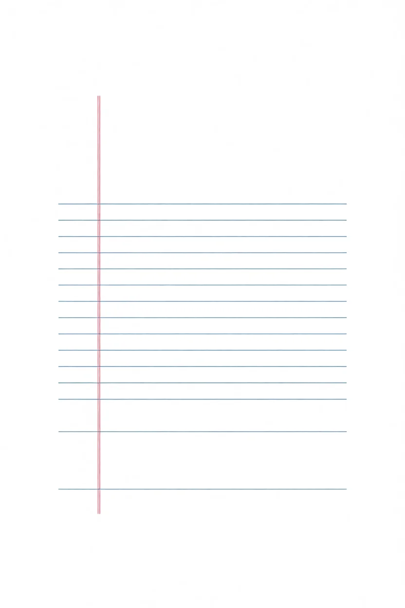 Folha de Papel de Carta com Linhas para Imprimir