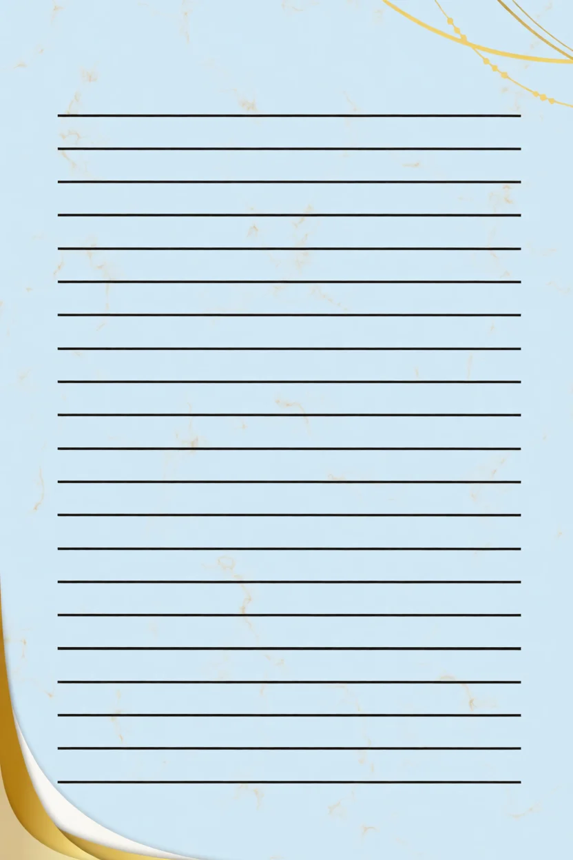Papel de Carta Marmorizado com Linhas para Imprimir