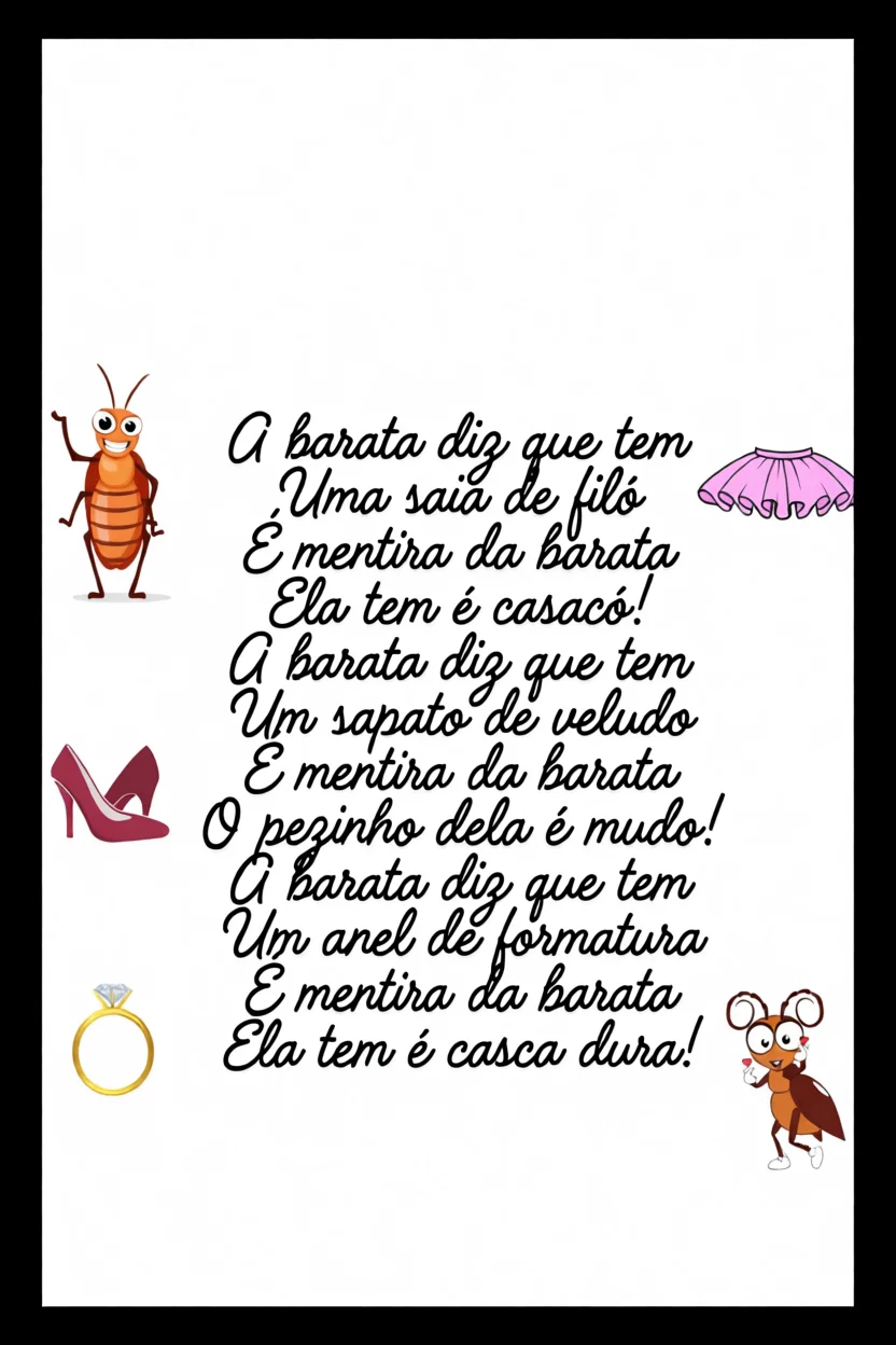 Parlenda Para Imprimir: A Barata Diz Que Tem