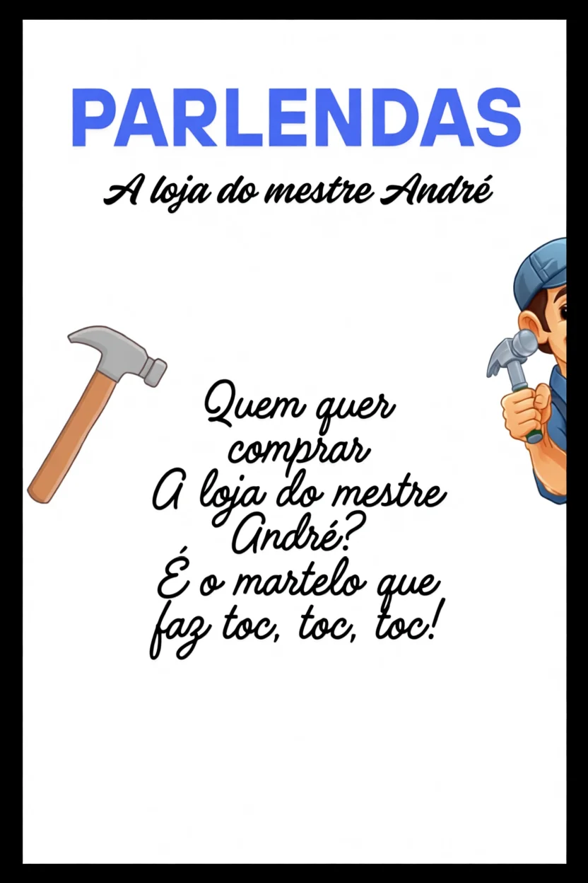 Parlenda Para Imprimir com o Martelo do Mestre Andru00e9