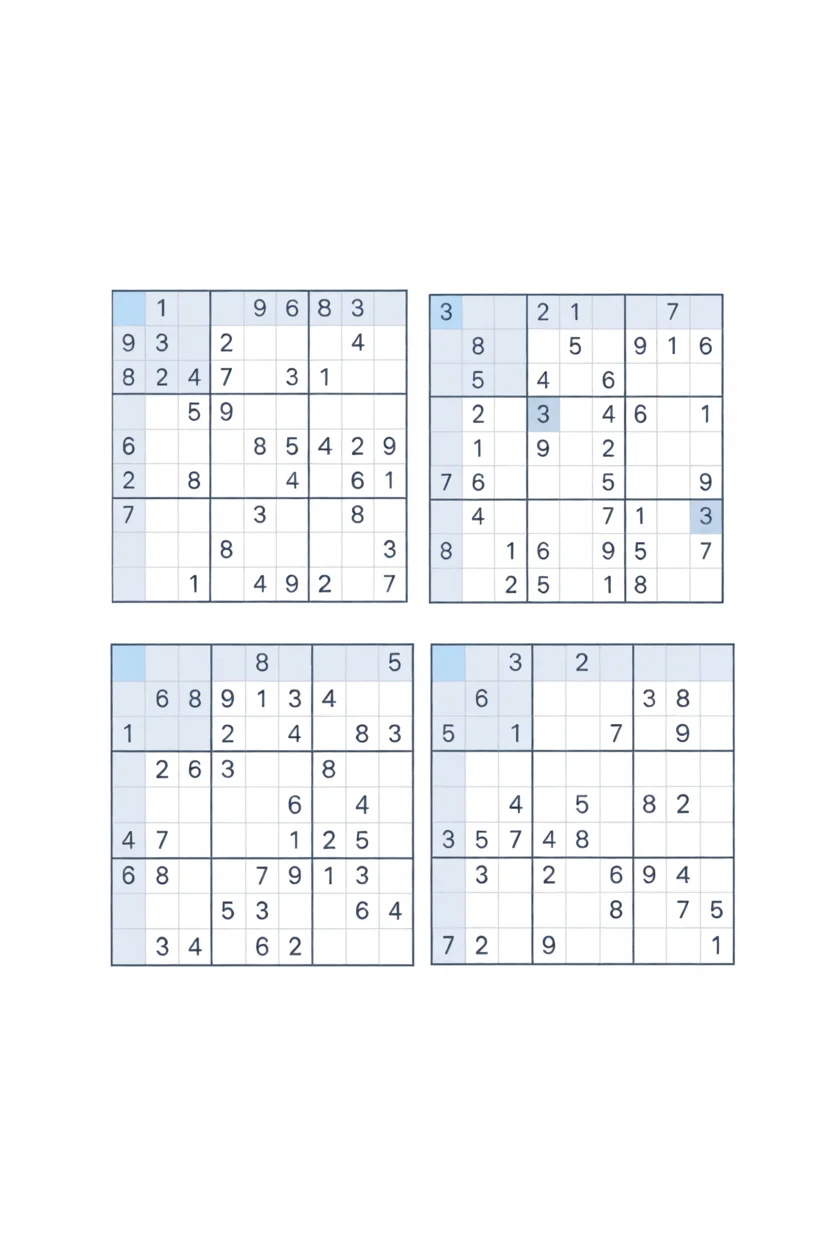 Sudoku Fu00e1cil e Difu00edcil Para Imprimir
