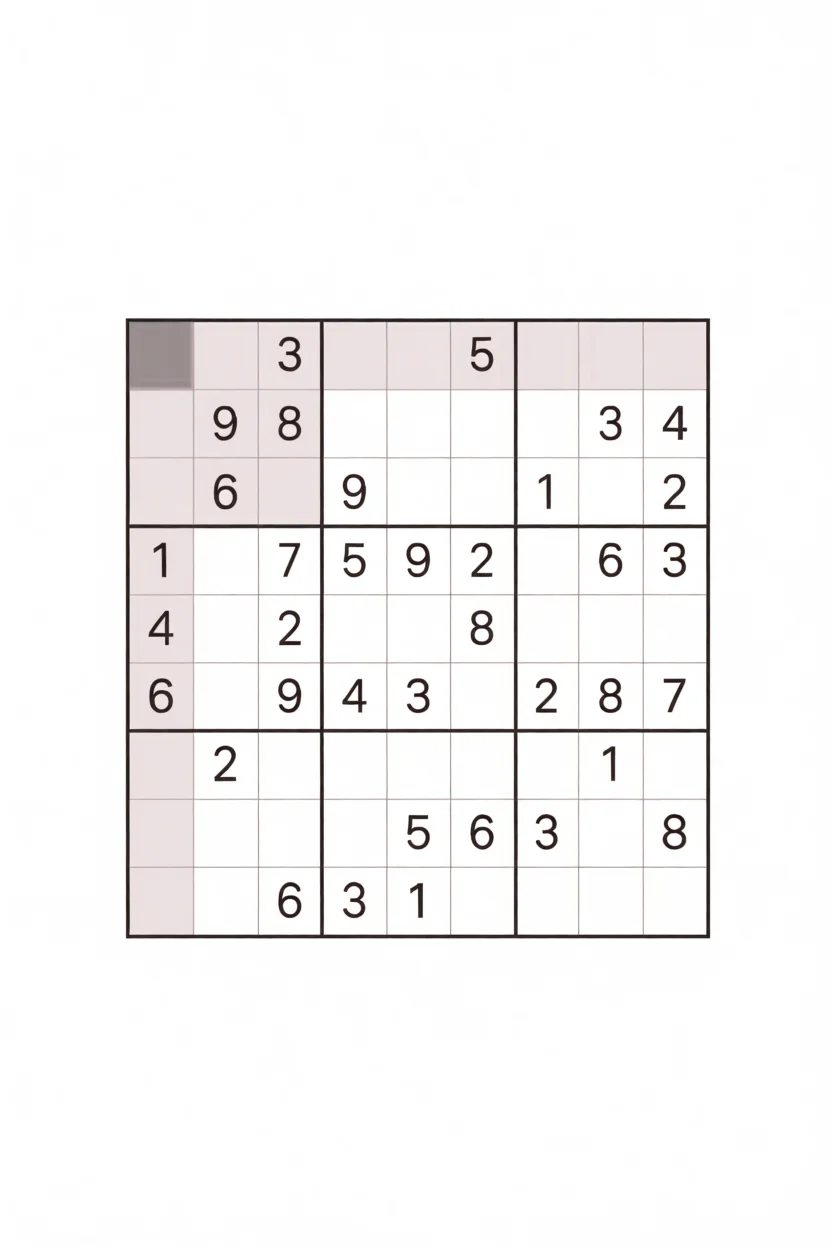 Sudoku Fu00e1cil para Imprimir com Nu00fameros Grandes