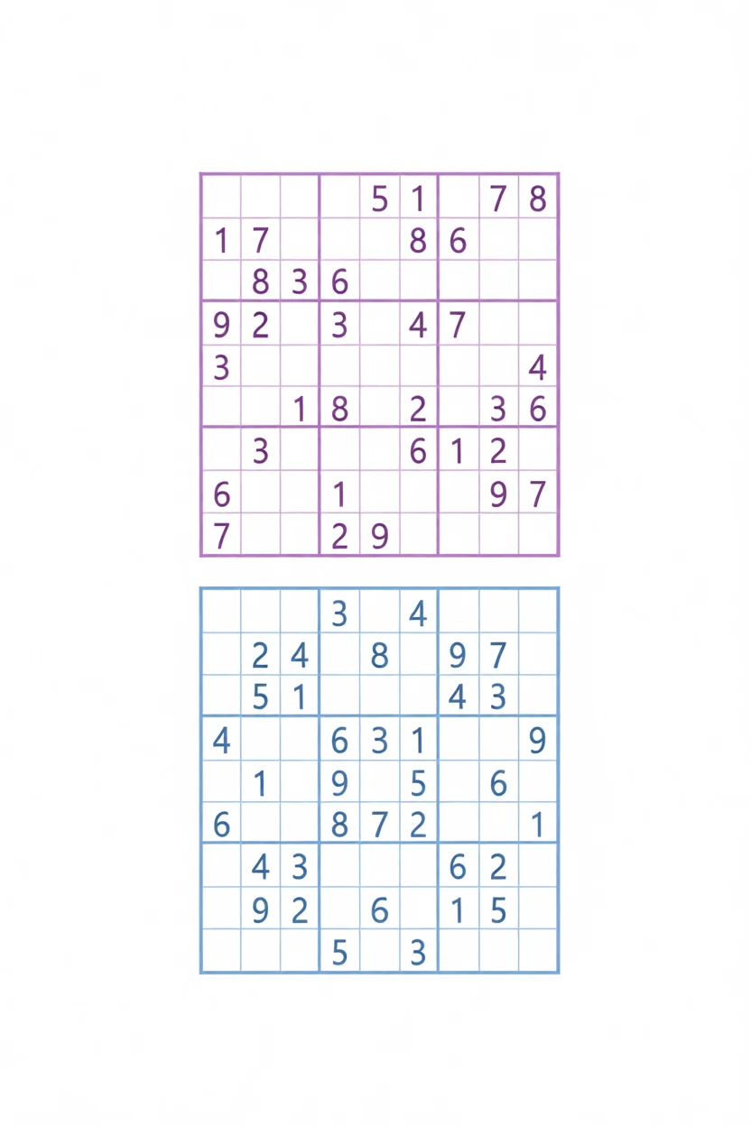 Sudoku Fu00e1cil e Difu00edcil para Imprimir
