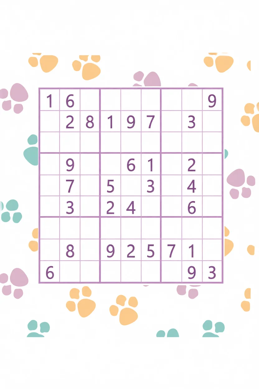 Sudoku Fu00e1cil para Imprimir com Padru00f5es Coloridos