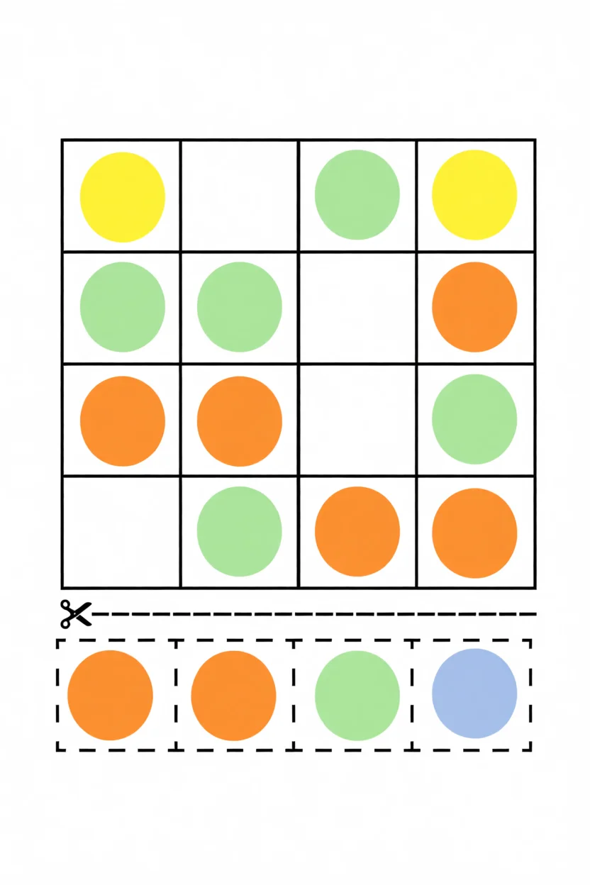 Sudoku de Cores Fu00e1cil para Imprimir
